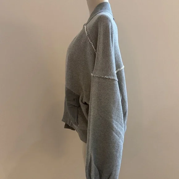 We The Free Lou Day Cardi Cardigan Sweatshirt XS NEW With Tags Heather Grey - Picture 5 of 10